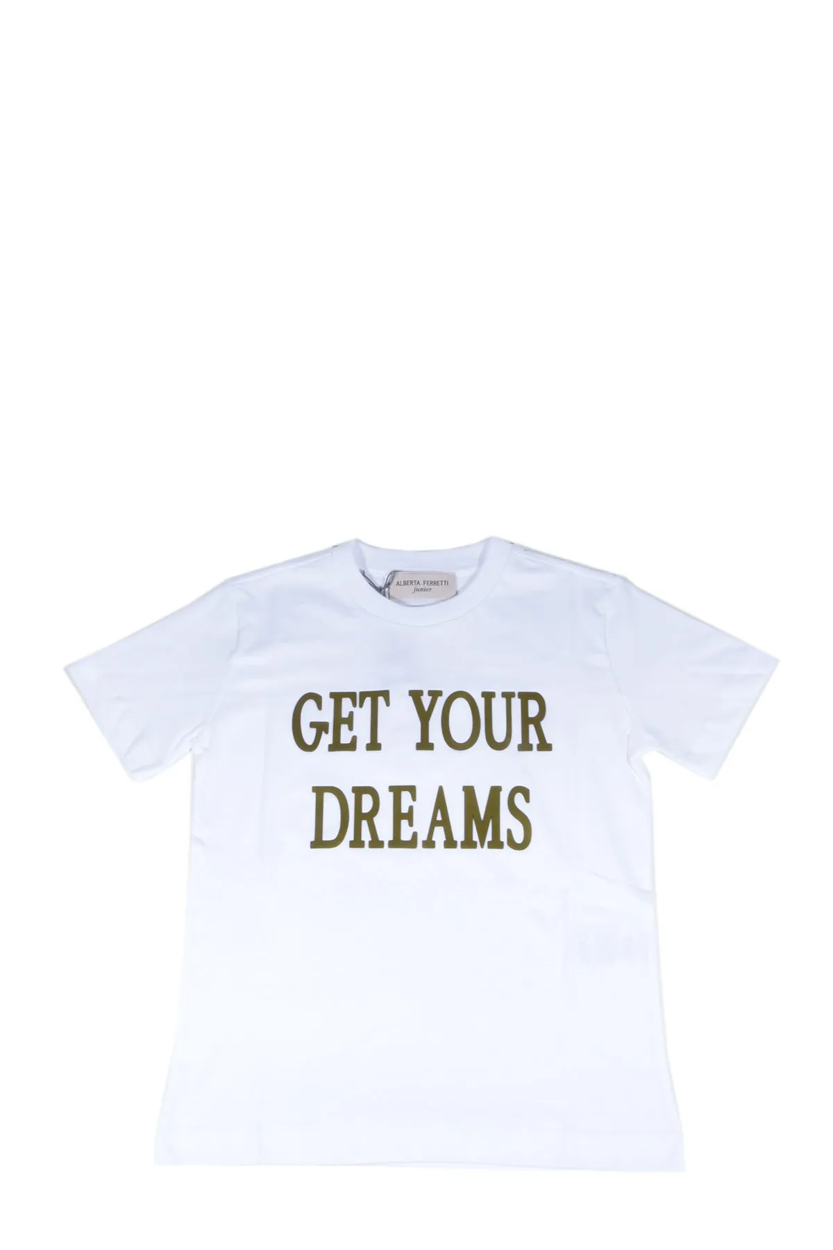 Alberta Ferretti Kids Slogan Print Crewneck T-Shirt