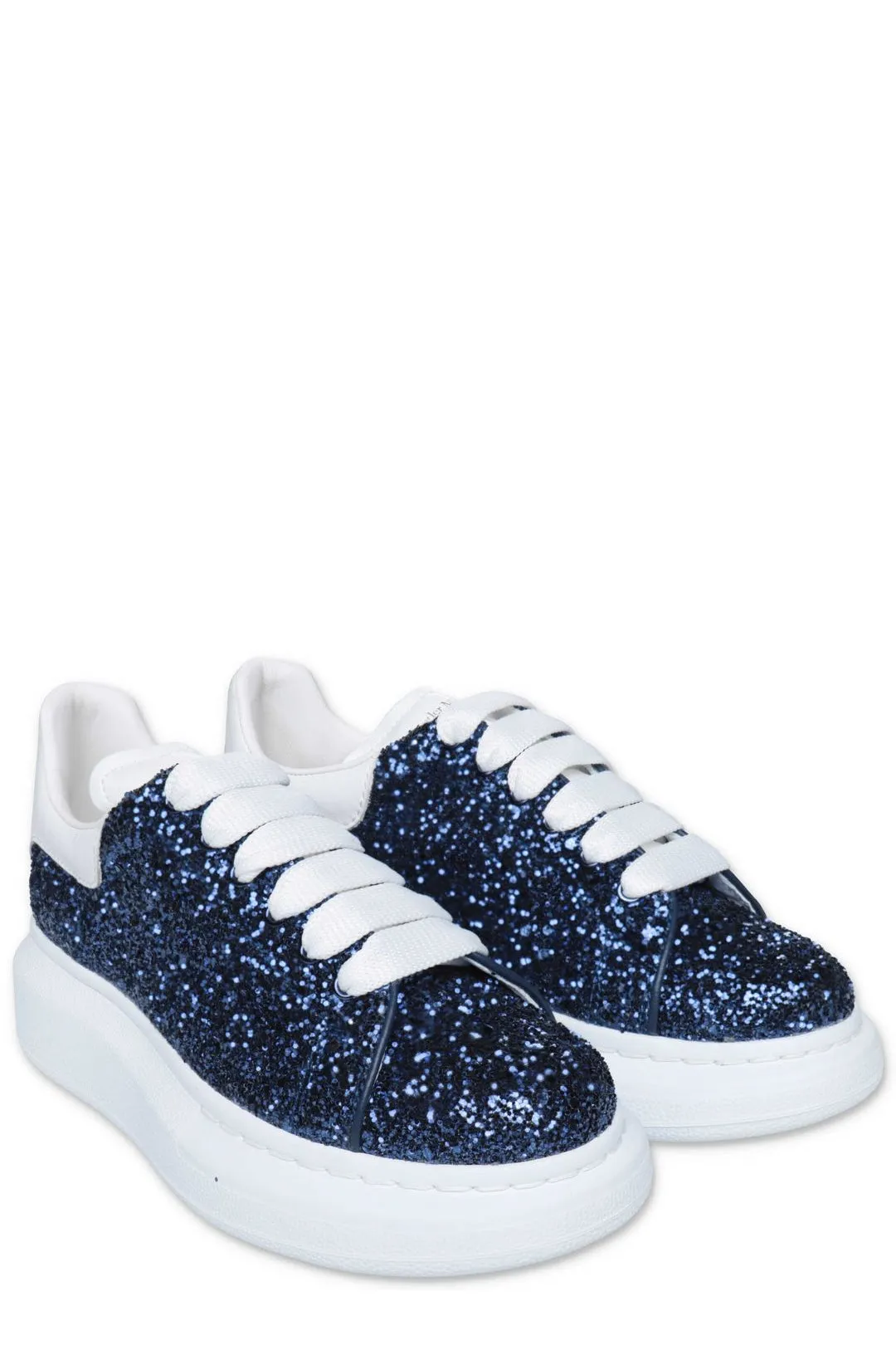 Alexander McQueen Kids Oversized Glittered Sneakers
