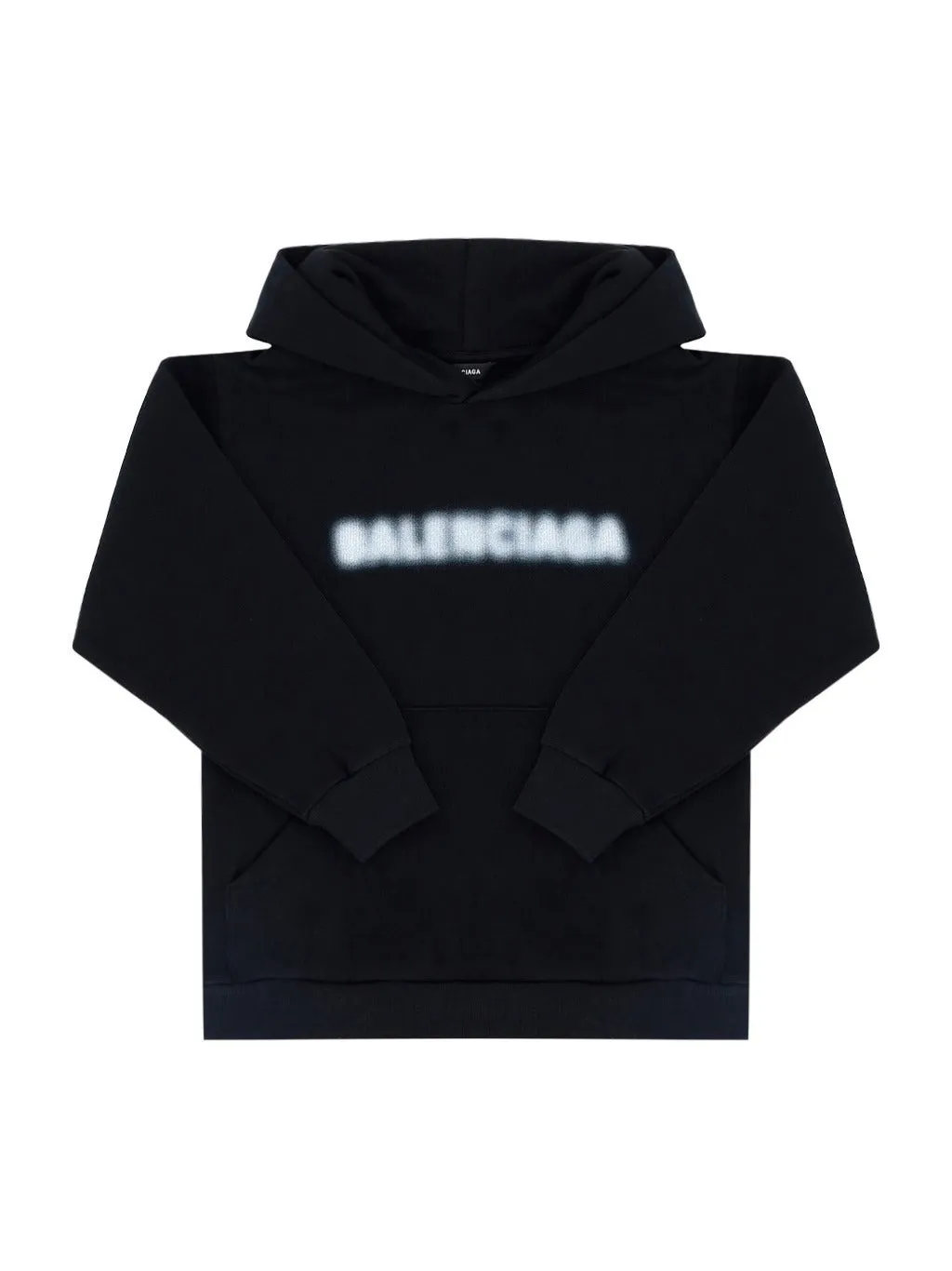 Balenciaga Kids Blurred Logo Printed Hoodie