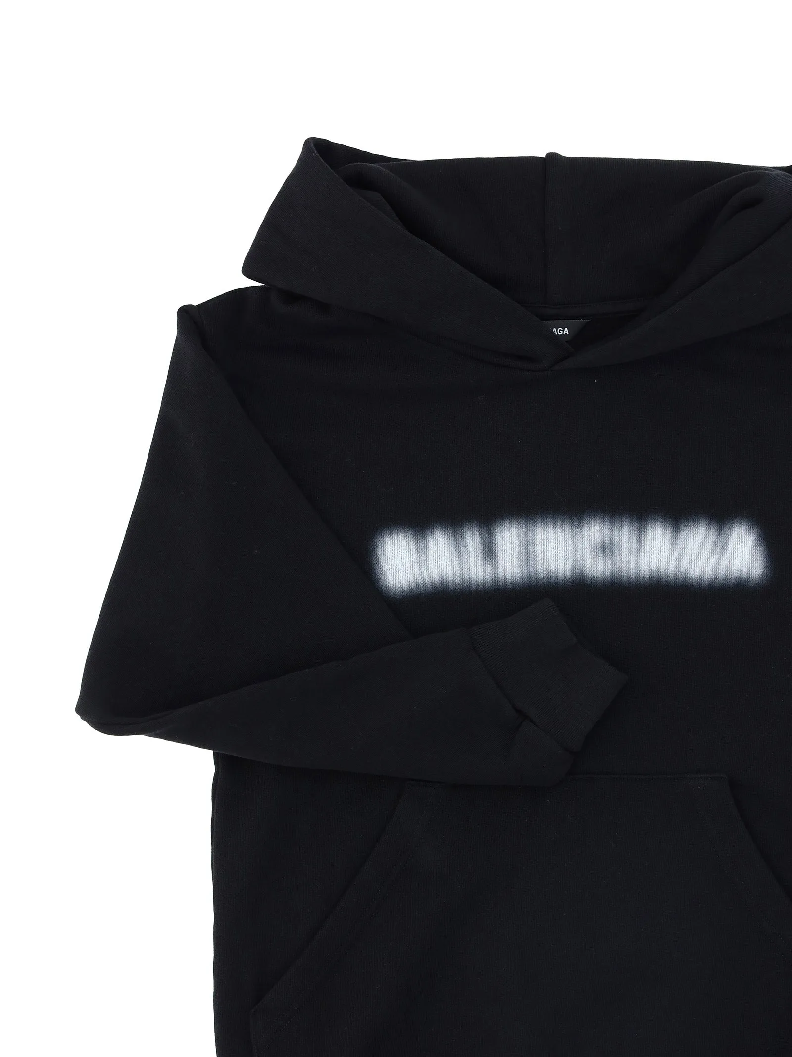 Balenciaga Kids Blurred Logo Printed Hoodie