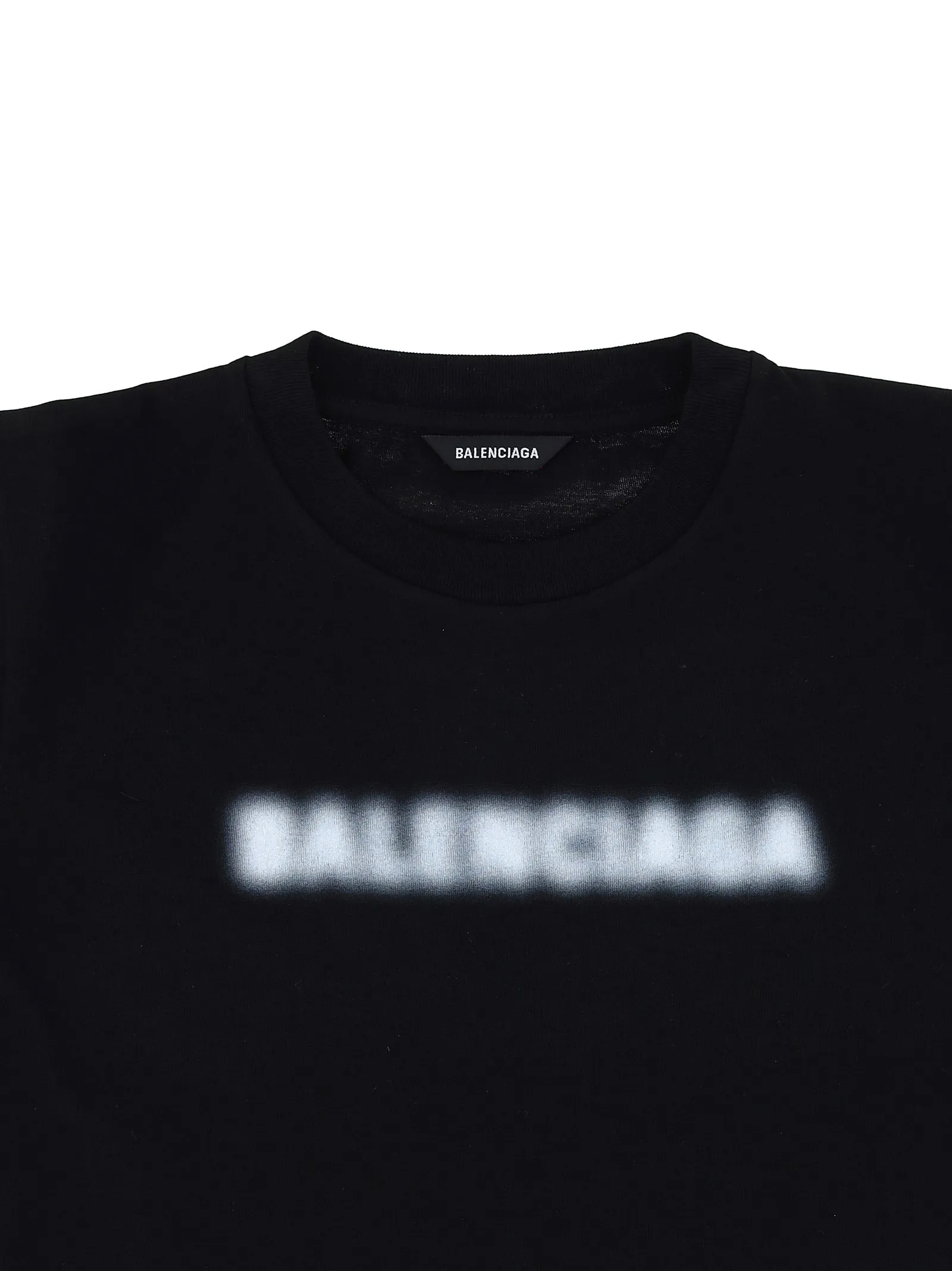 Balenciaga Kids Blurred Logo Printed T-Shirt