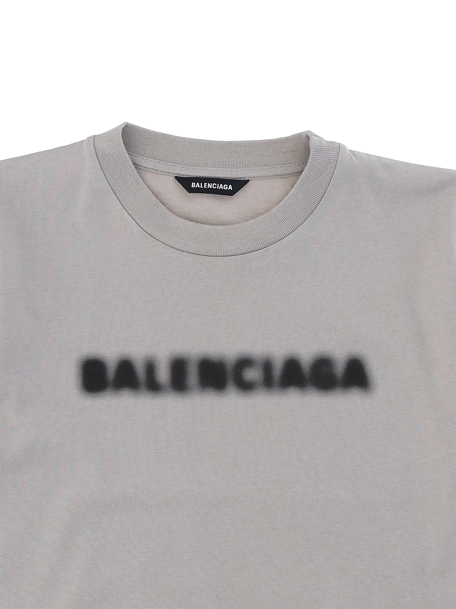 Balenciaga Kids Blurred Logo Printed T-Shirt