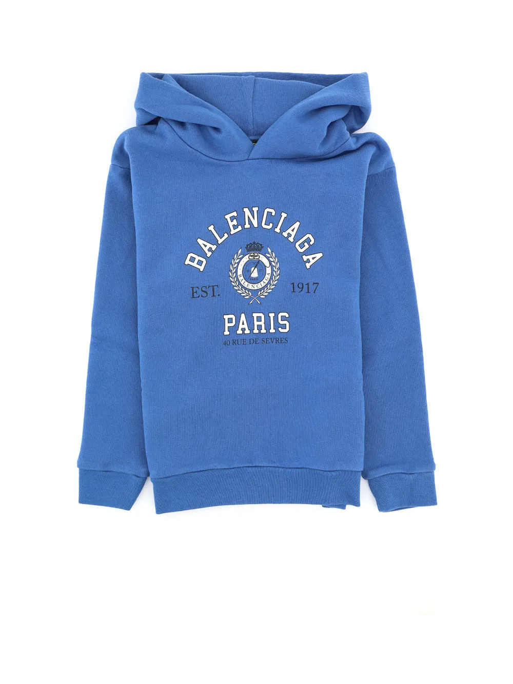 Balenciaga Kids Logo Detailed Long-Sleeved Hoodie