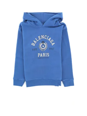 Balenciaga Kids Logo Detailed Long-Sleeved Hoodie