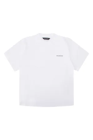 Balenciaga Kids Logo Print Crewneck T-Shirt