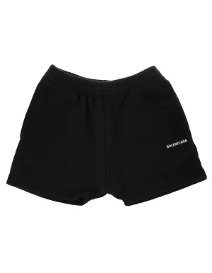 Balenciaga Kids Logo Print Track Shorts