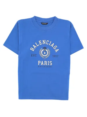 Balenciaga Kids Logo Printed Crewneck T-Shirt