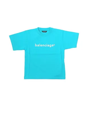 Balenciaga Kids Logo Printed Crewneck T-Shirt