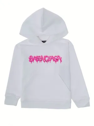 Balenciaga Kids Logo Printed Hoodie
