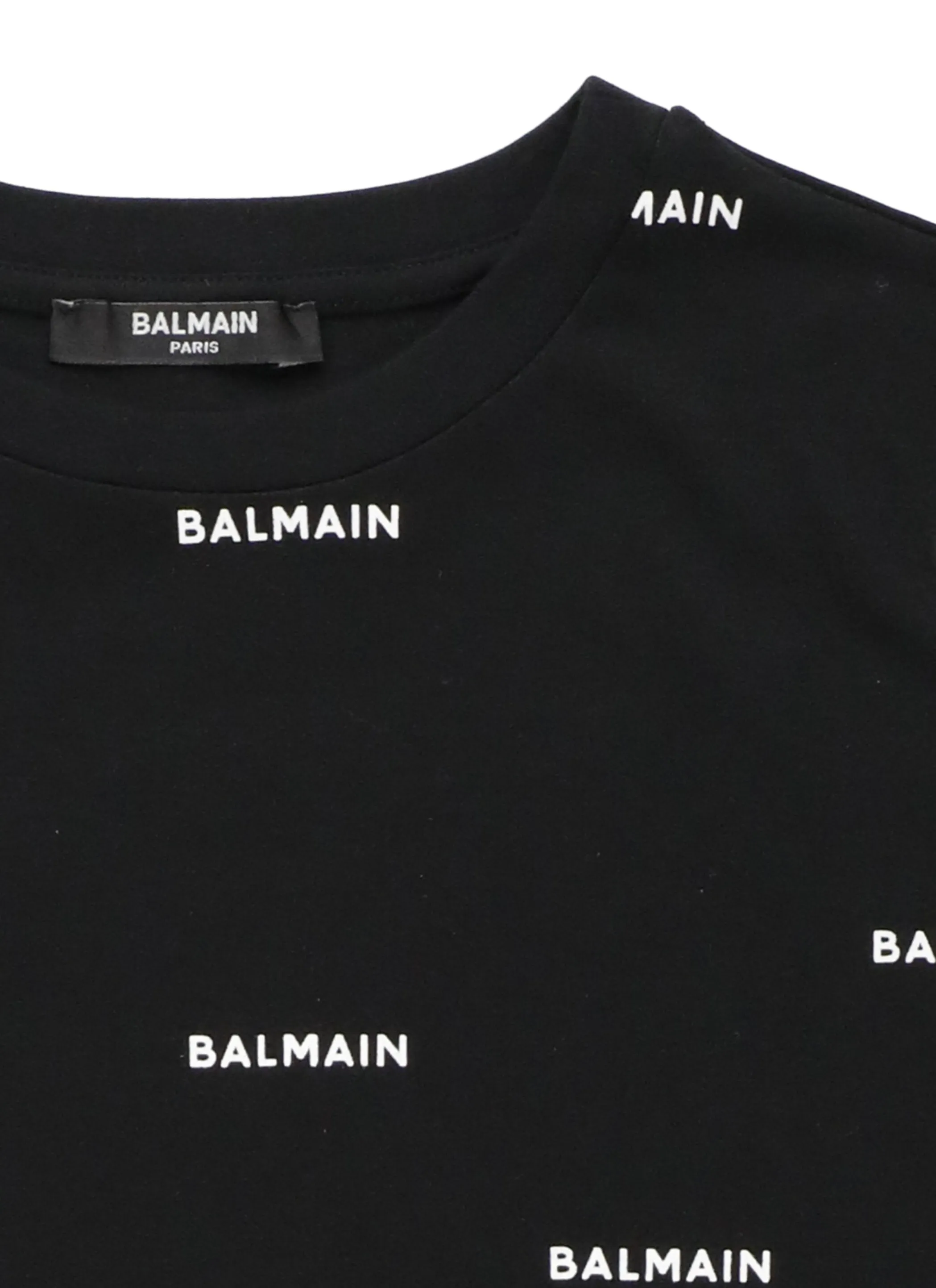 Balmain Kids Allover Logo Printed T-Shirt