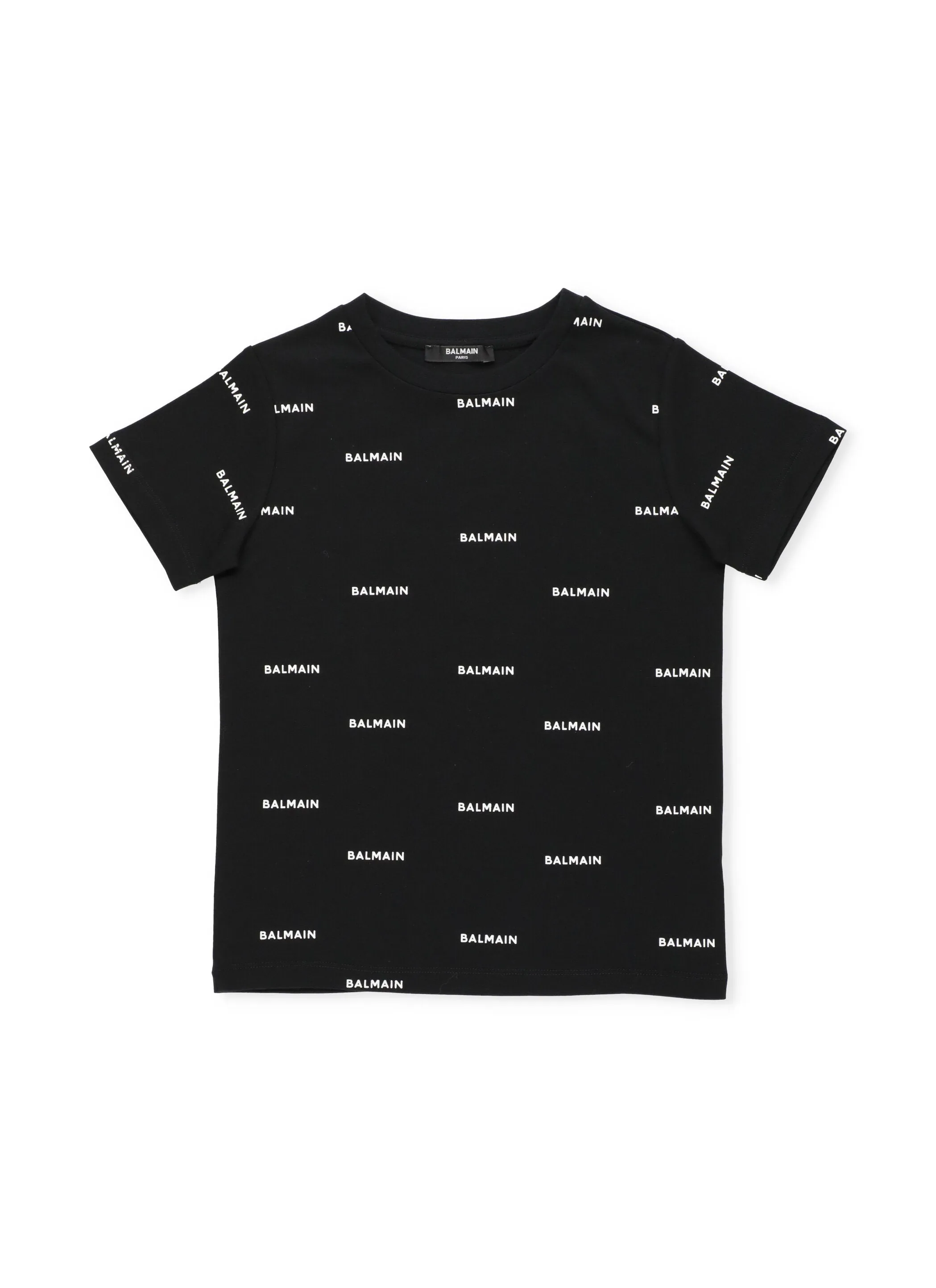 Balmain Kids Allover Logo Printed T-Shirt