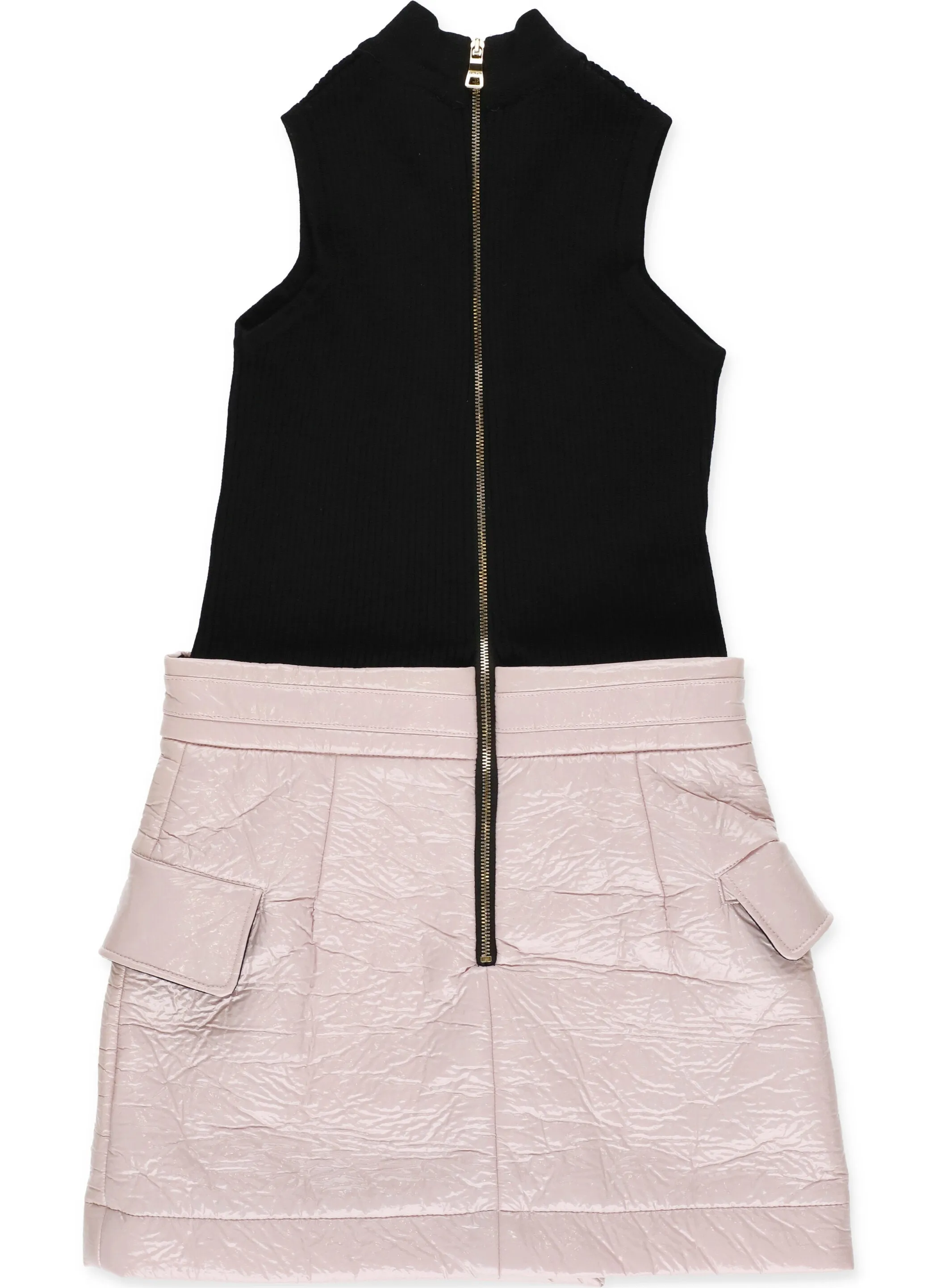 Balmain Kids B Buckle Two-Tone Dress