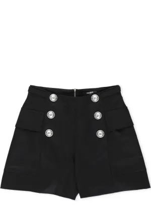 Balmain Kids Button Detail Shorts