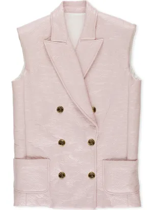 Balmain Kids Crinkled Effect Double-Breasted Vest