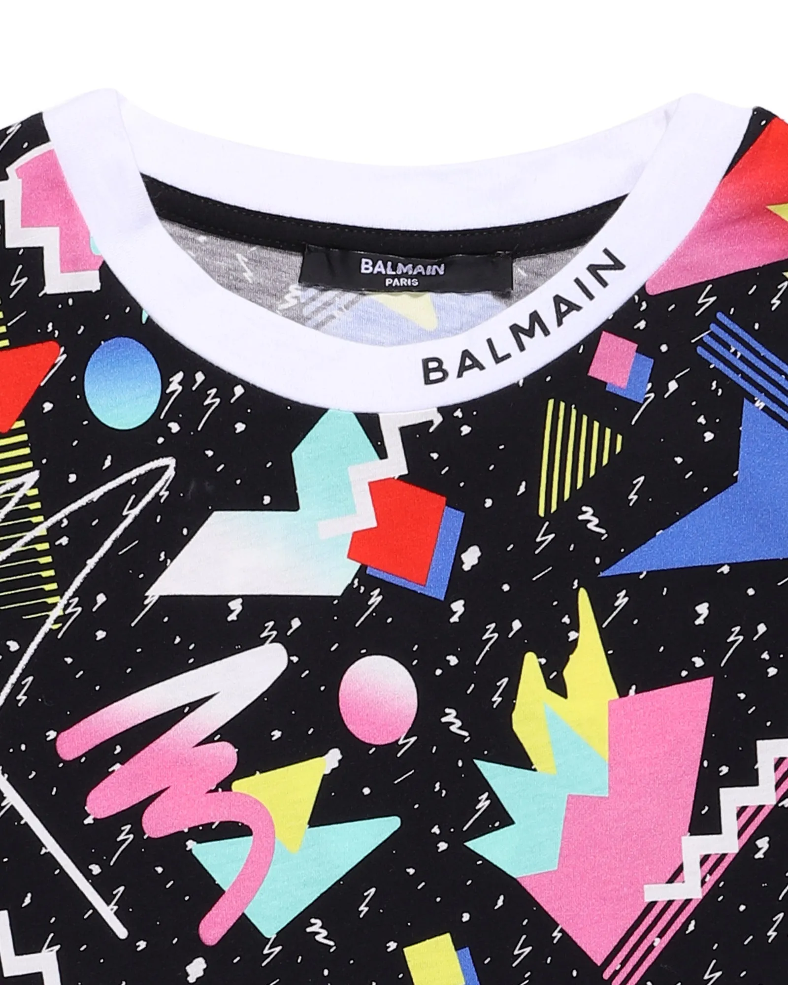 Balmain Kids Graphic Print T-Shirt Dress