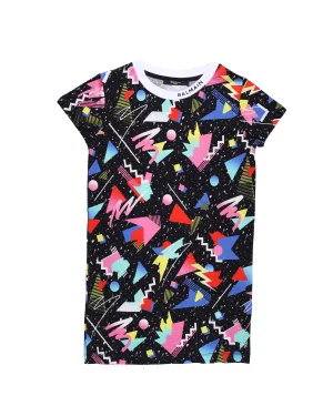Balmain Kids Graphic Print T-Shirt Dress