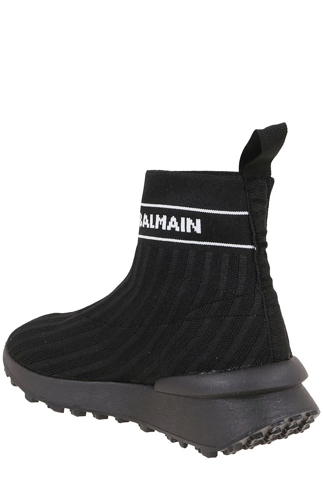 Balmain Kids Logo Detailed Sock Trainers