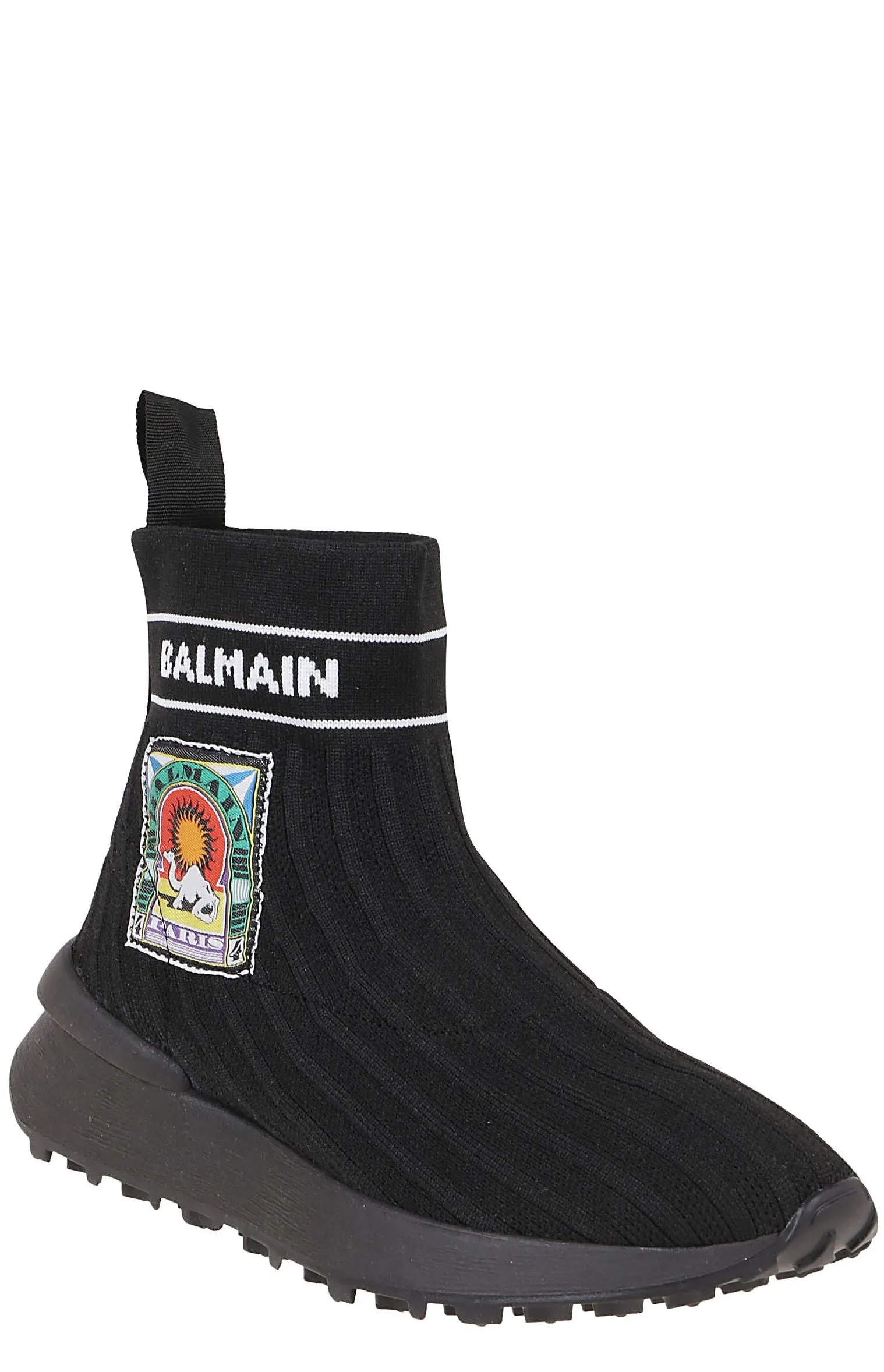 Balmain Kids Logo Detailed Sock Trainers