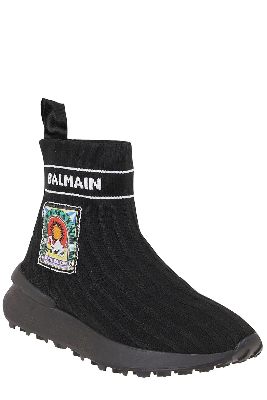 Balmain Kids Logo Detailed Sock Trainers