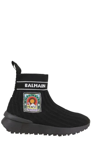 Balmain Kids Logo Detailed Sock Trainers