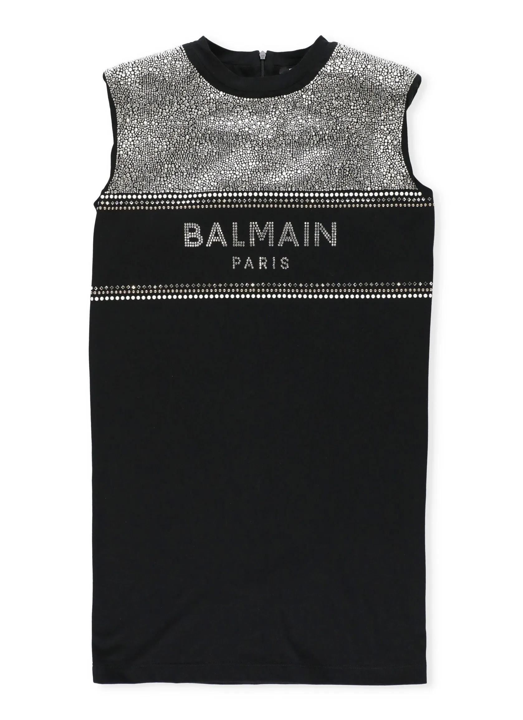 Balmain Kids Logo Embellished Sleeveless Dress