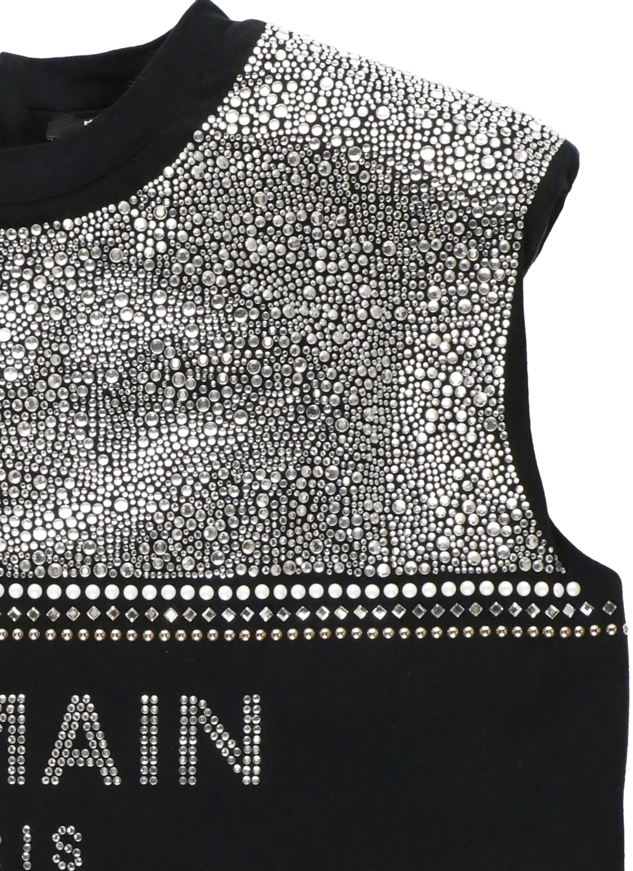 Balmain Kids Logo Embellished Sleeveless Dress