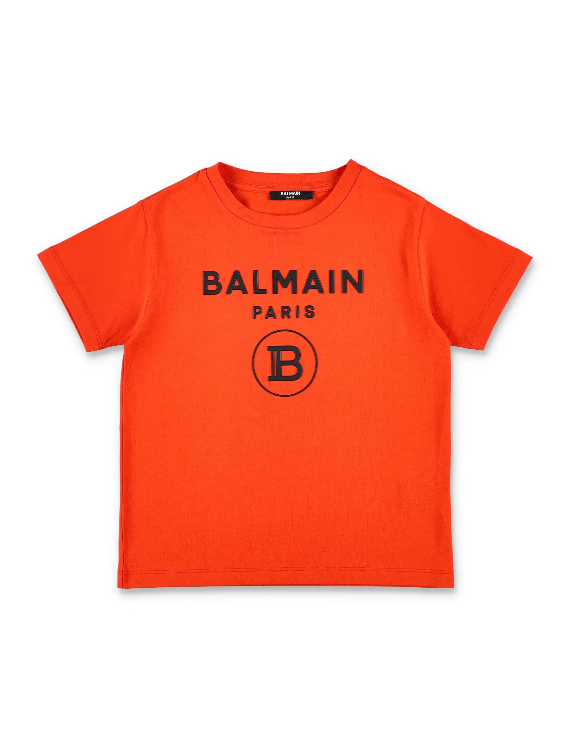 Balmain Kids Logo Embossed Crewneck T-Shirt