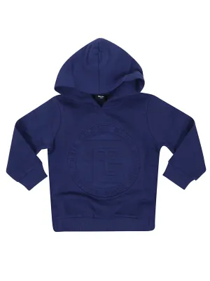 Balmain Kids Logo Embossed Hoodie