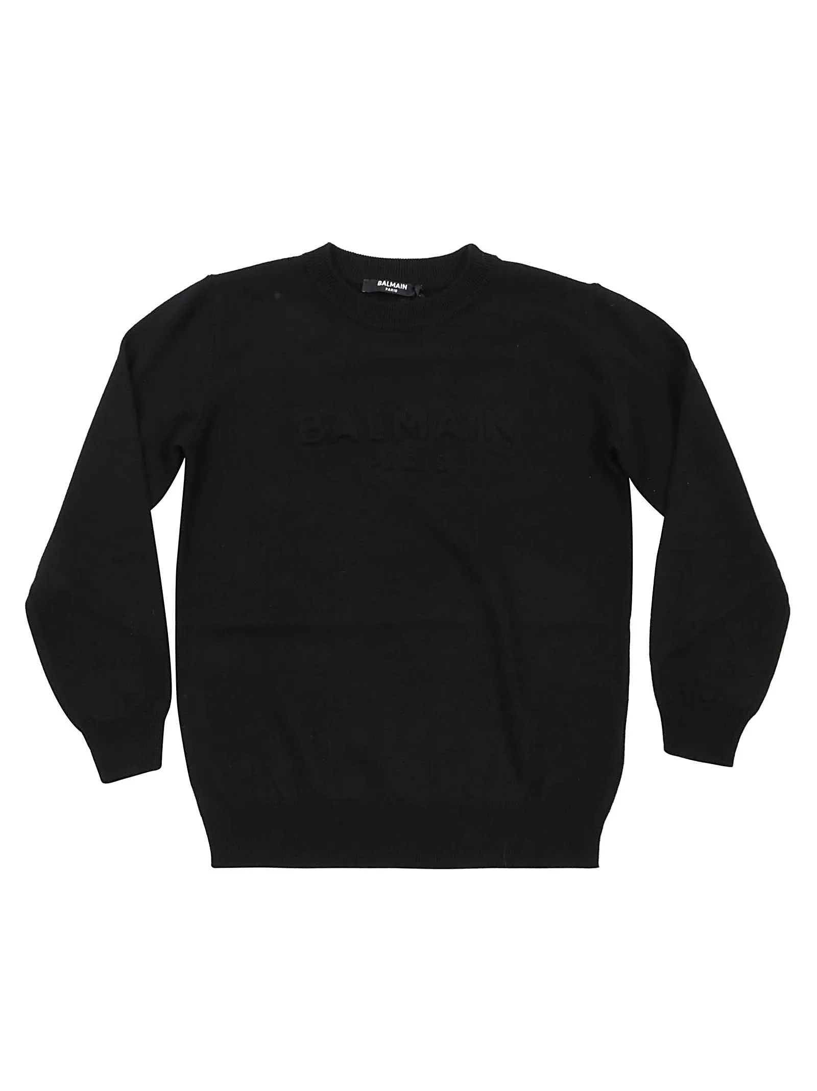 Balmain Kids Logo Embossed Knit Jumper