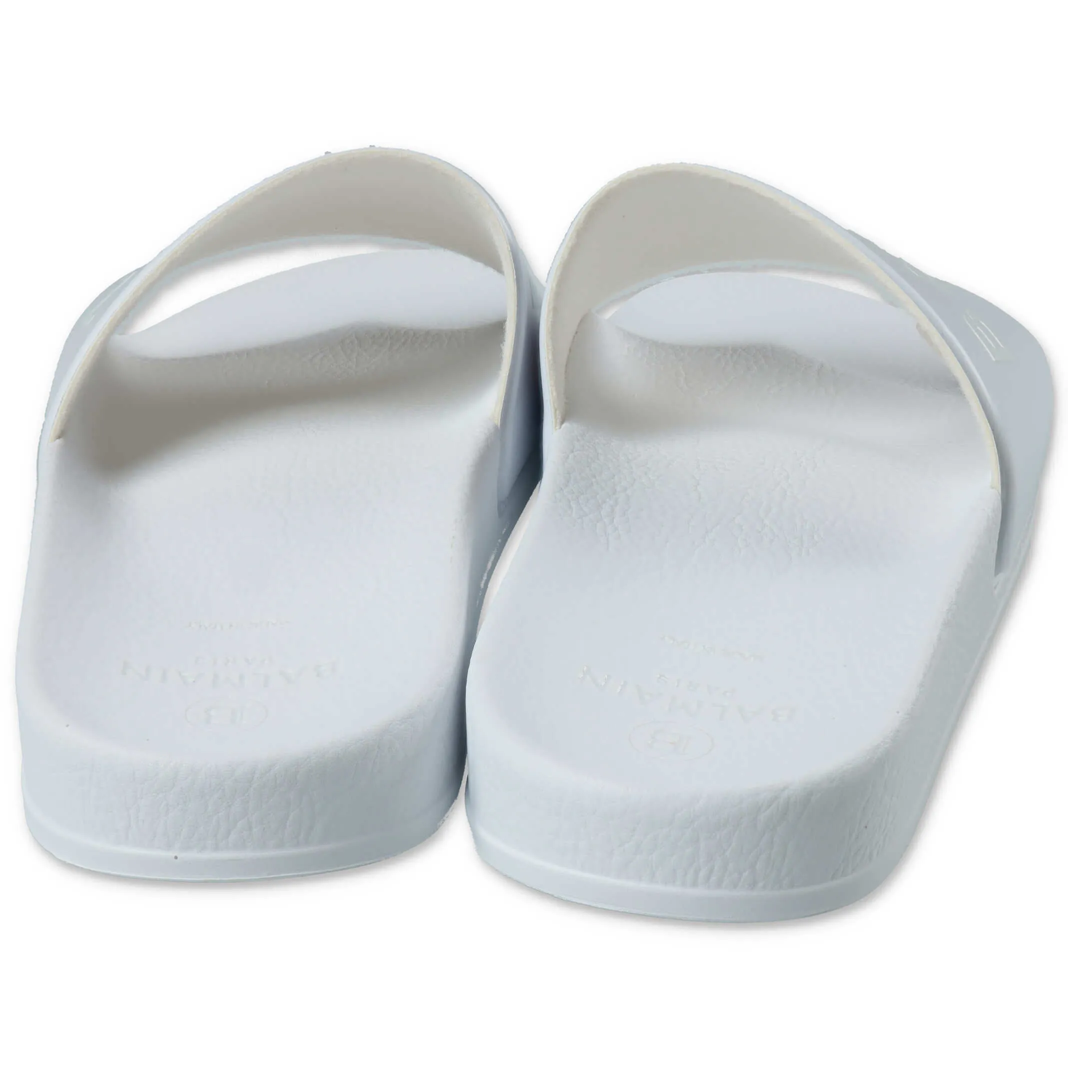 Balmain Kids Logo Embossed Open-Toe Slides