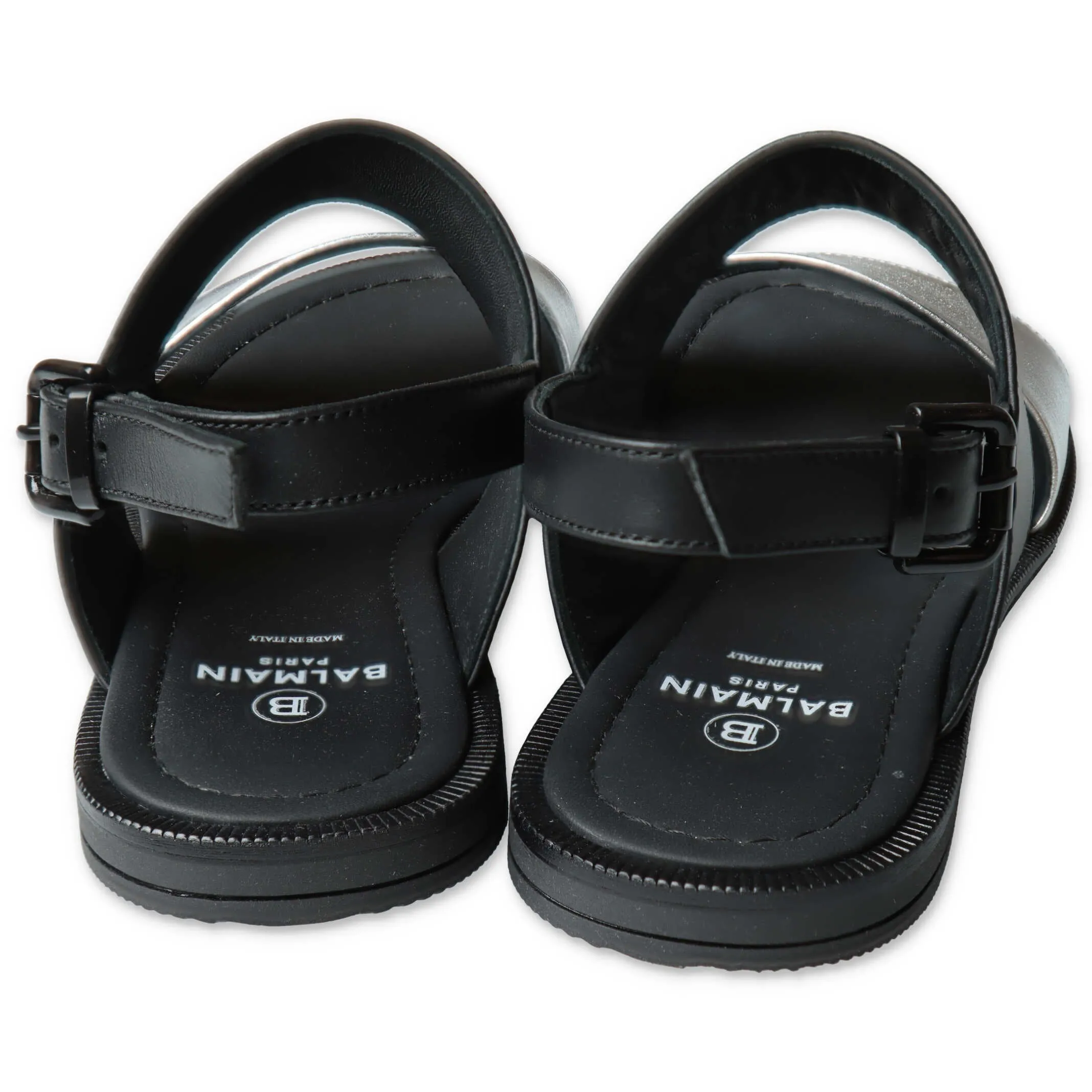 Balmain Kids Logo Embossed Sandals