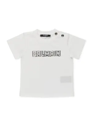 Balmain Kids Logo Embossed T-Shirt