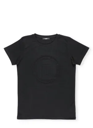 Balmain Kids Logo Embossed T-Shirt