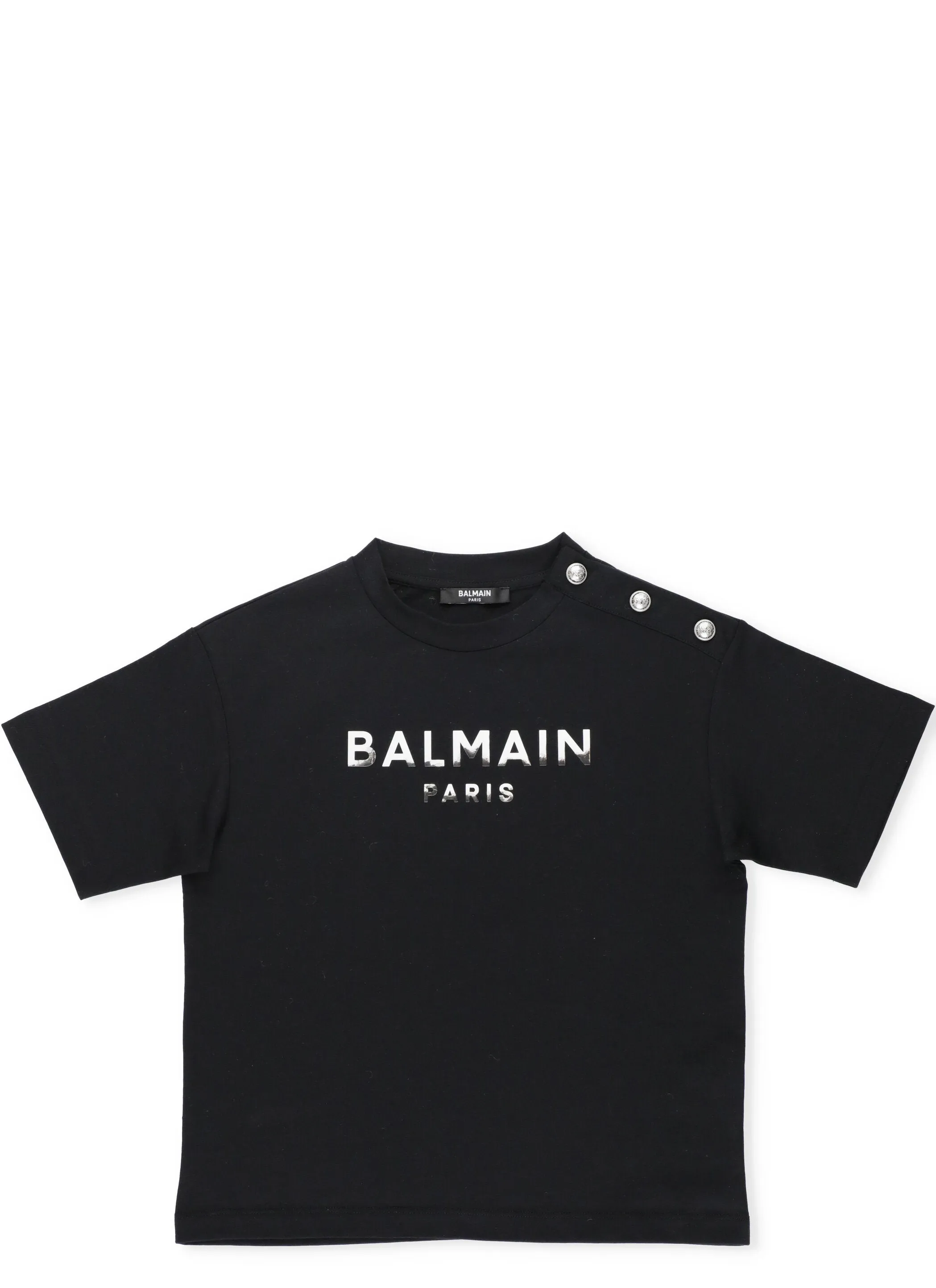 Balmain Kids Logo Print Crewneck T-Shirt