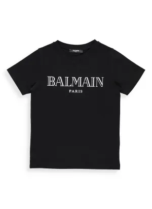 Balmain Kids Logo Print Crewneck T-Shirt