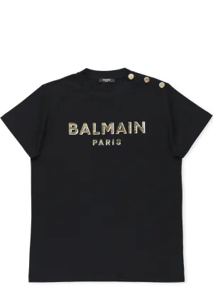 Balmain Kids Logo Print T-Shirt