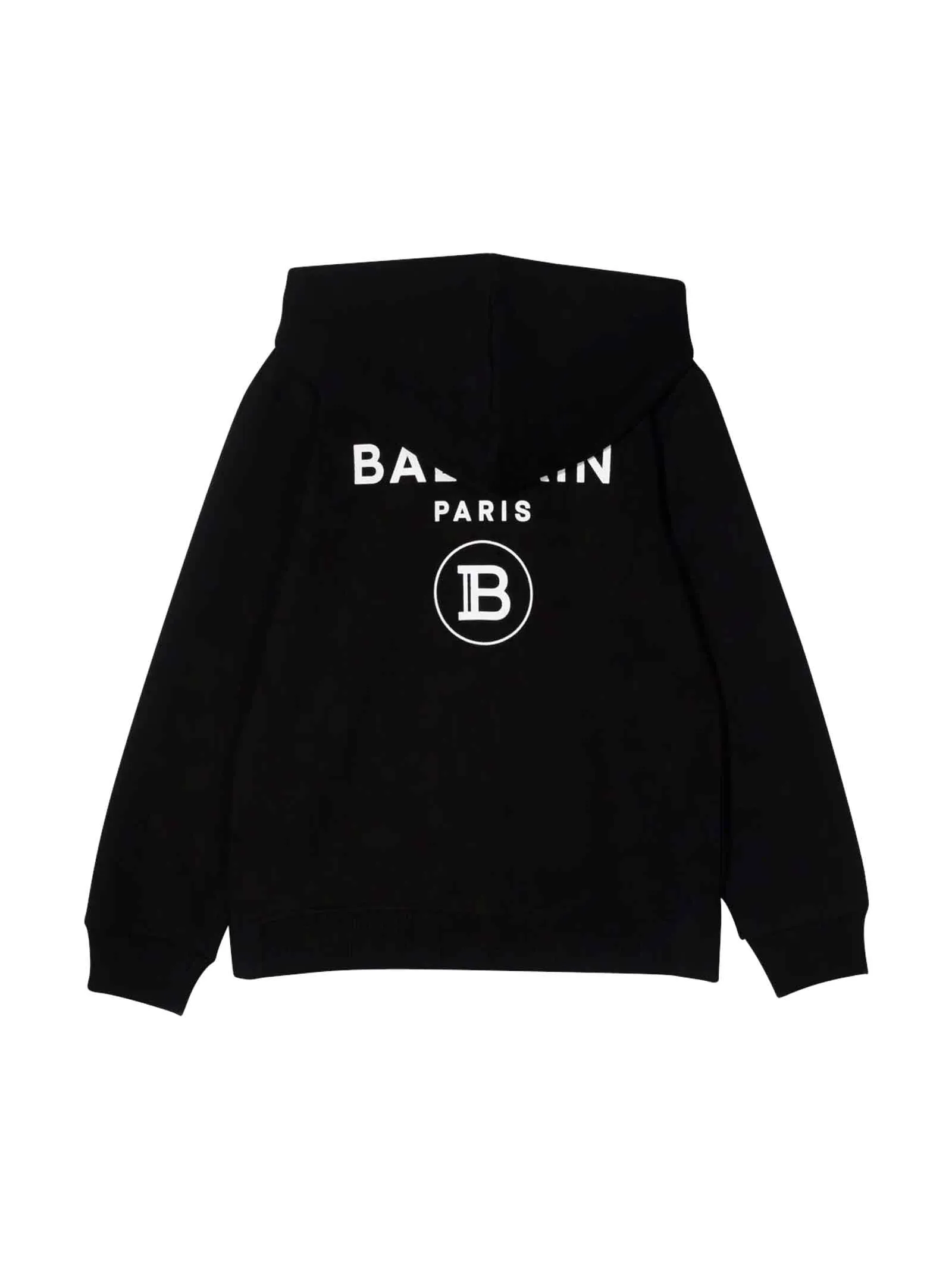 Balmain Kids Logo Print Zip Hoodie