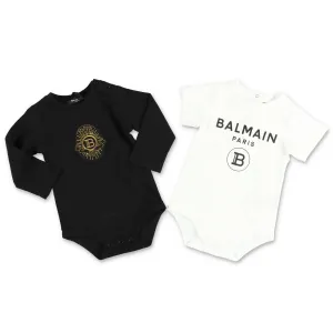 Balmain Kids Logo Printed Babygrow Set