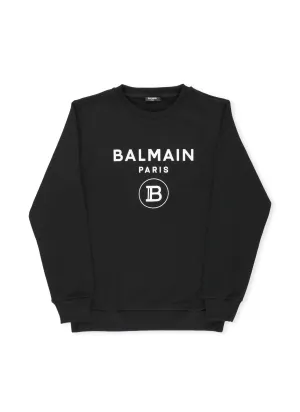 Balmain Kids Logo Printed Crewneck Sweatshirt