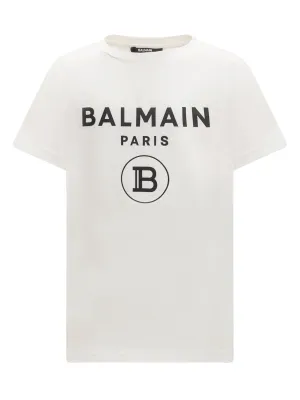 Balmain Kids Logo Printed Crewneck T-Shirt