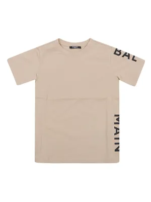 Balmain Kids Logo Printed Crewneck T-Shirt