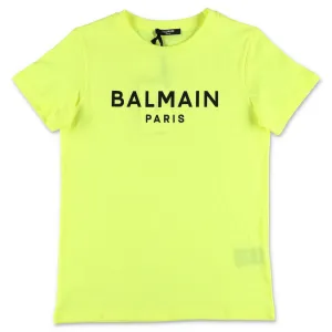 Balmain Kids Logo Printed Crewneck T-Shirt