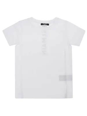 Balmain Kids Logo Printed Crewneck T-Shirt