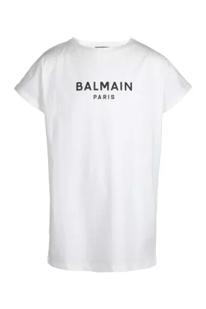 Balmain Kids Logo Printed Crewneck T-Shirt