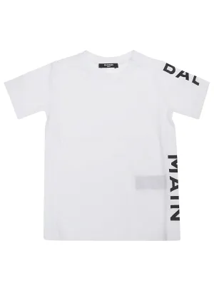 Balmain Kids Logo Printed Crewneck T-Shirt