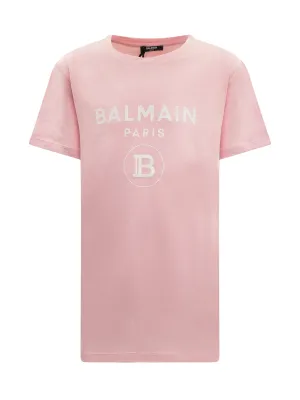 Balmain Kids Logo Printed Crewneck T-Shirt