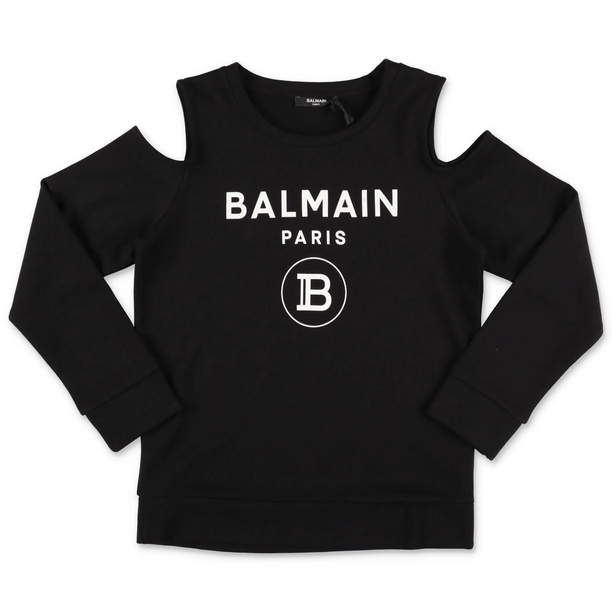 Balmain Kids Logo Printed Cut-Out Sweatshirt