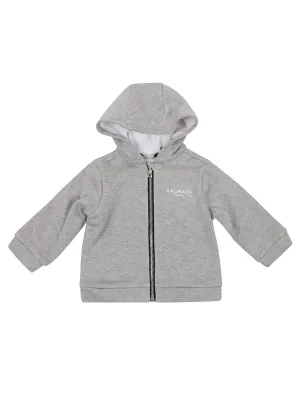 Balmain Kids Logo Printed Hooded Jacket