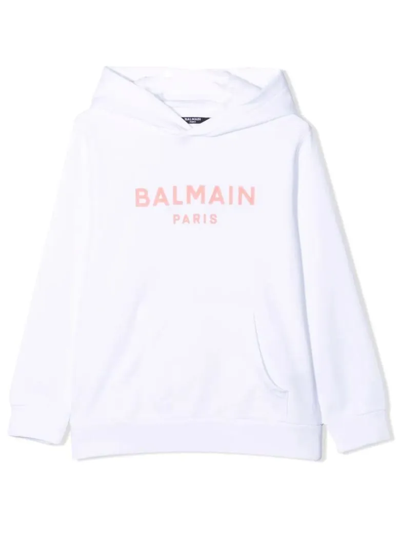 Balmain Kids Logo Printed Hoodie