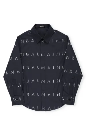 Balmain Kids Logo Printed Shirt